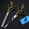 6.0 Inch Gold Half-body Tail Dragon Handle Hair Scissors, Hair Scissors, Flat Scissors, Tooth Scissors, Thin Scissors 7H