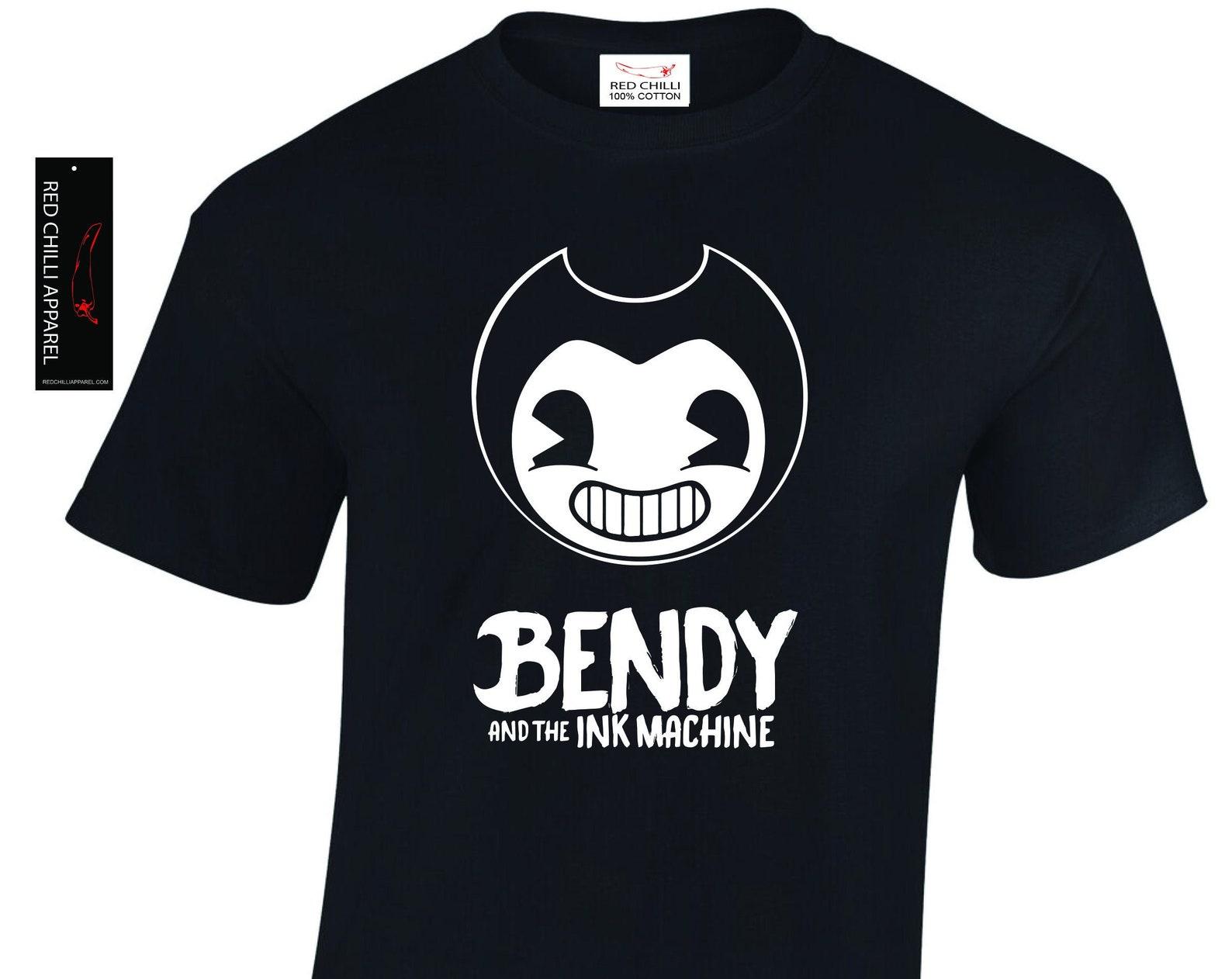 Bendy and The Ink Machine T-Shirt, Animation Horror Tee 2XL