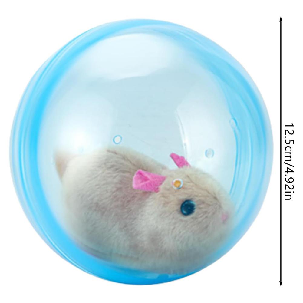 Peluche Interattivi Criceto Rotolante-Palla Attiva Coniglio Elettrico-Criceto Palla Rotolante Trasparente Giocattolo Esercizio Piccoli Animali