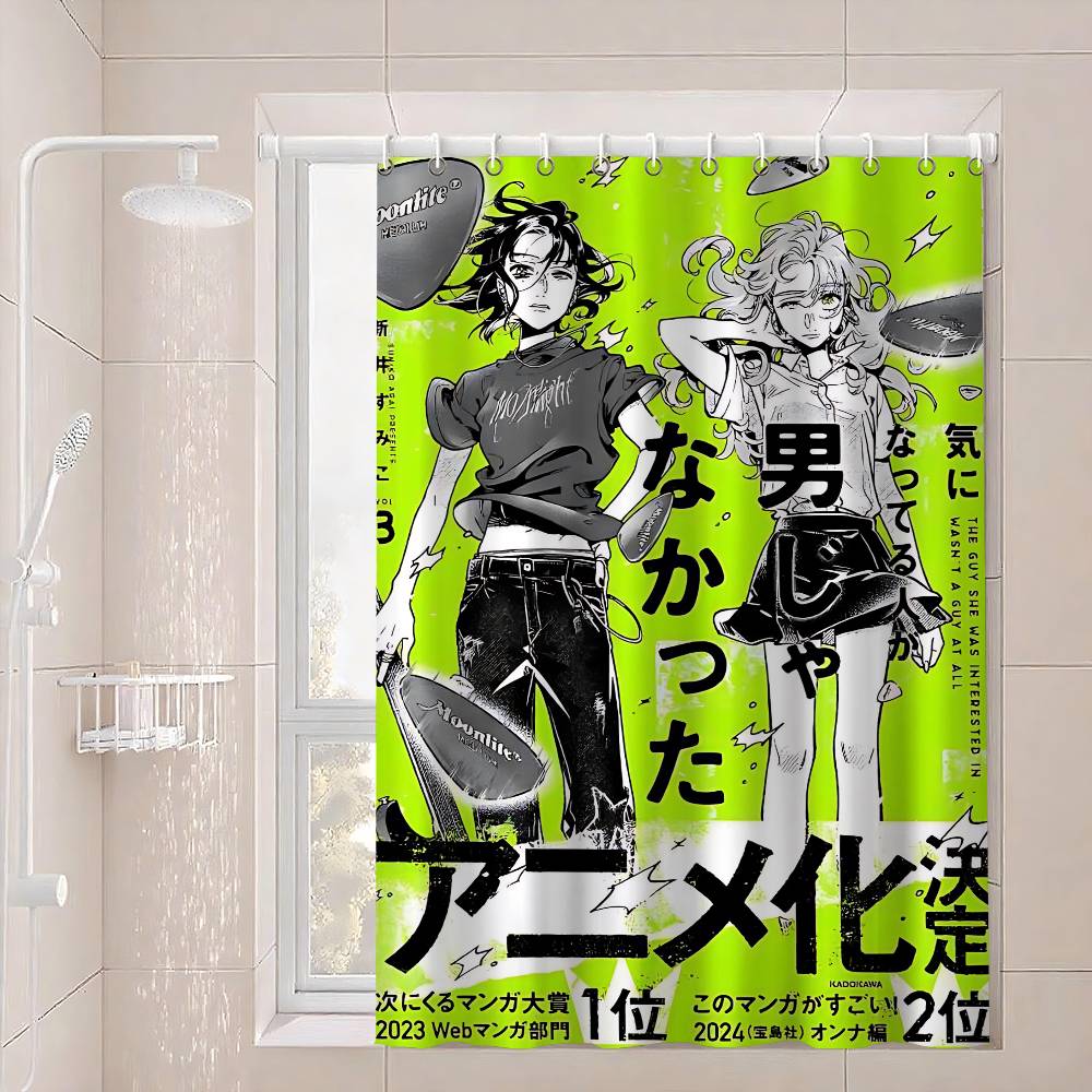 K-Kininatteru Hito Ga Otoko Ja Nakatta Waterproof Fabric Shower Curtain Bathroom Decoration Curtain Home Hawaiian Shower Curtain