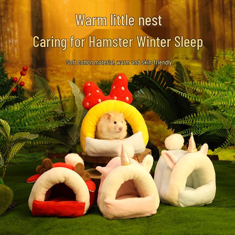Winter Warm Cotton Nest for Small Pets: Hamsters, Chinchillas, Hedgehogs, Squirrels & Rabbits