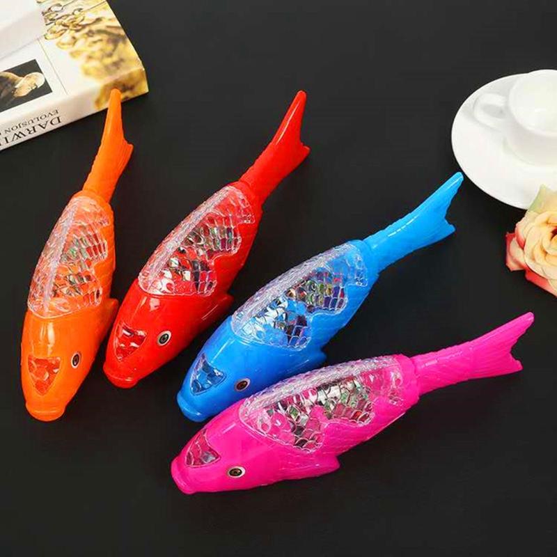 Glow Swing Fish LED Electric Fish for Toddler Girls Boys for w/ Music LED Flashing Light Outdoor Festival Flea Market Su