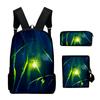 Classic Popular Classic Fireflies 3D Print 3pcs/Set pupil School Bags Laptop Daypack Backpack Inclined shoulder bag Pencil Case