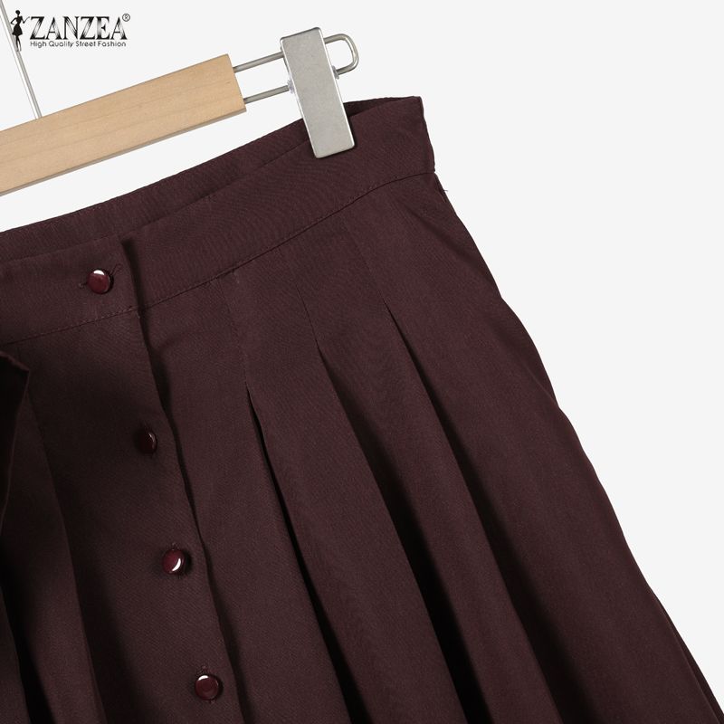 ZANZEA Women Short Sleeve Blouse and Long Skirts Summer Two Piece Suit Sets