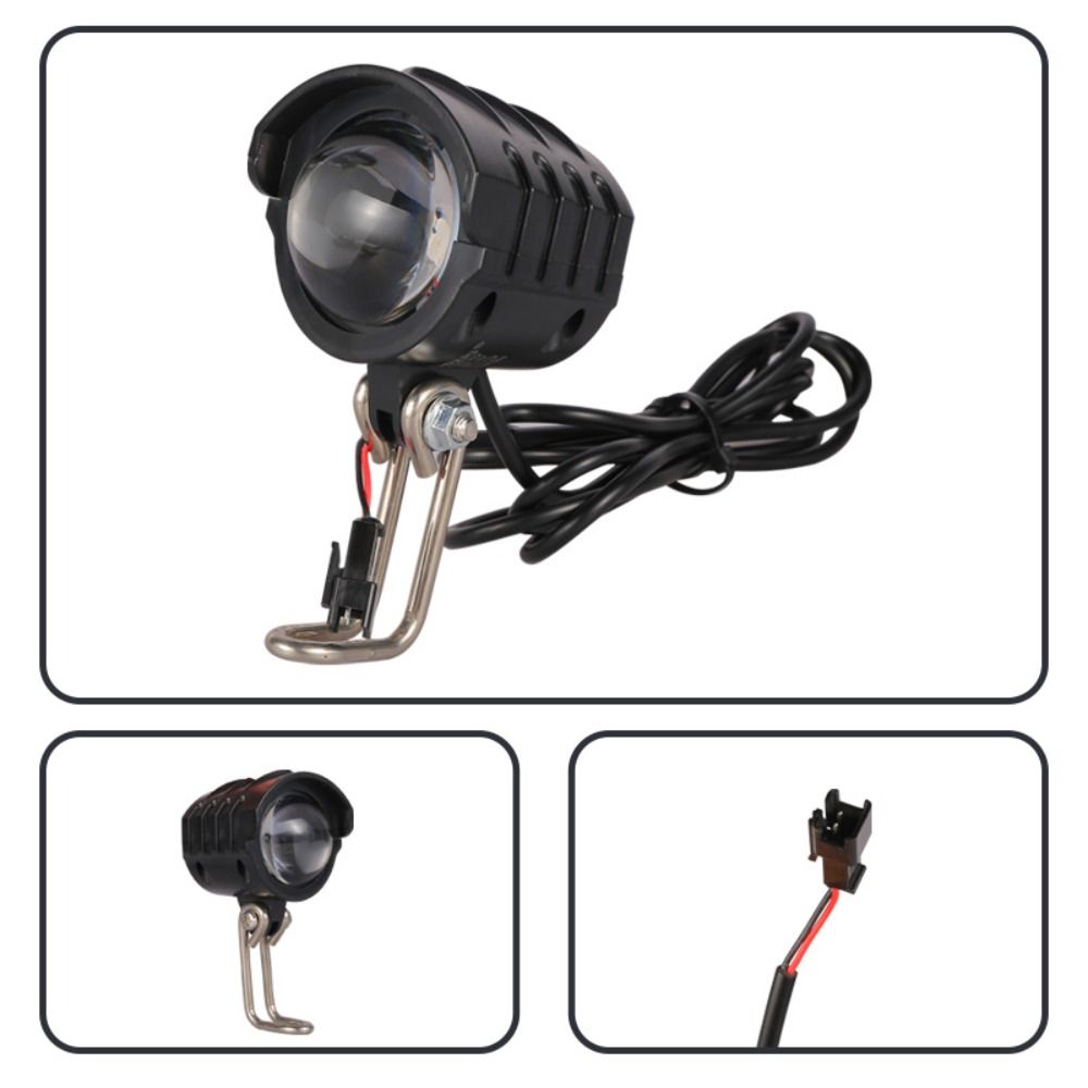 6V Electric Bicycle Headlight IPX6 Waterproof LED Bike Headlight Lamp Mid Motor Conversion Durable Bicycle Light Electric Bike