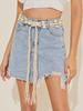 European & American Bohemian Style Cotton Rope Shell Waist Belt for Women