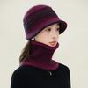 Autumn and Winter Hat for Women with High End Temperament Mother Hat Fashionable Versatile Knitted Hat Windproof Ear Protection Warm Hat