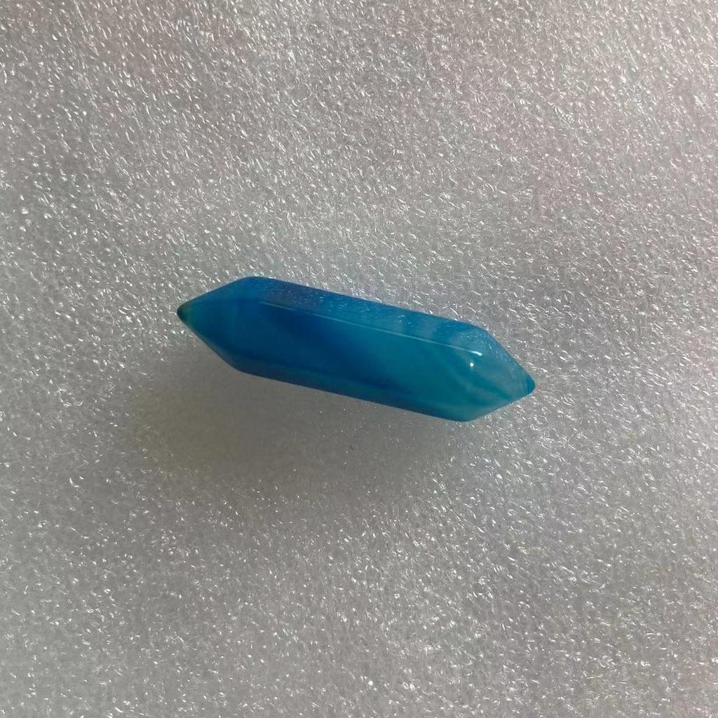 32x8mm Natural Crystal Hexagonal Bullet Pendant for Yoga Necklace