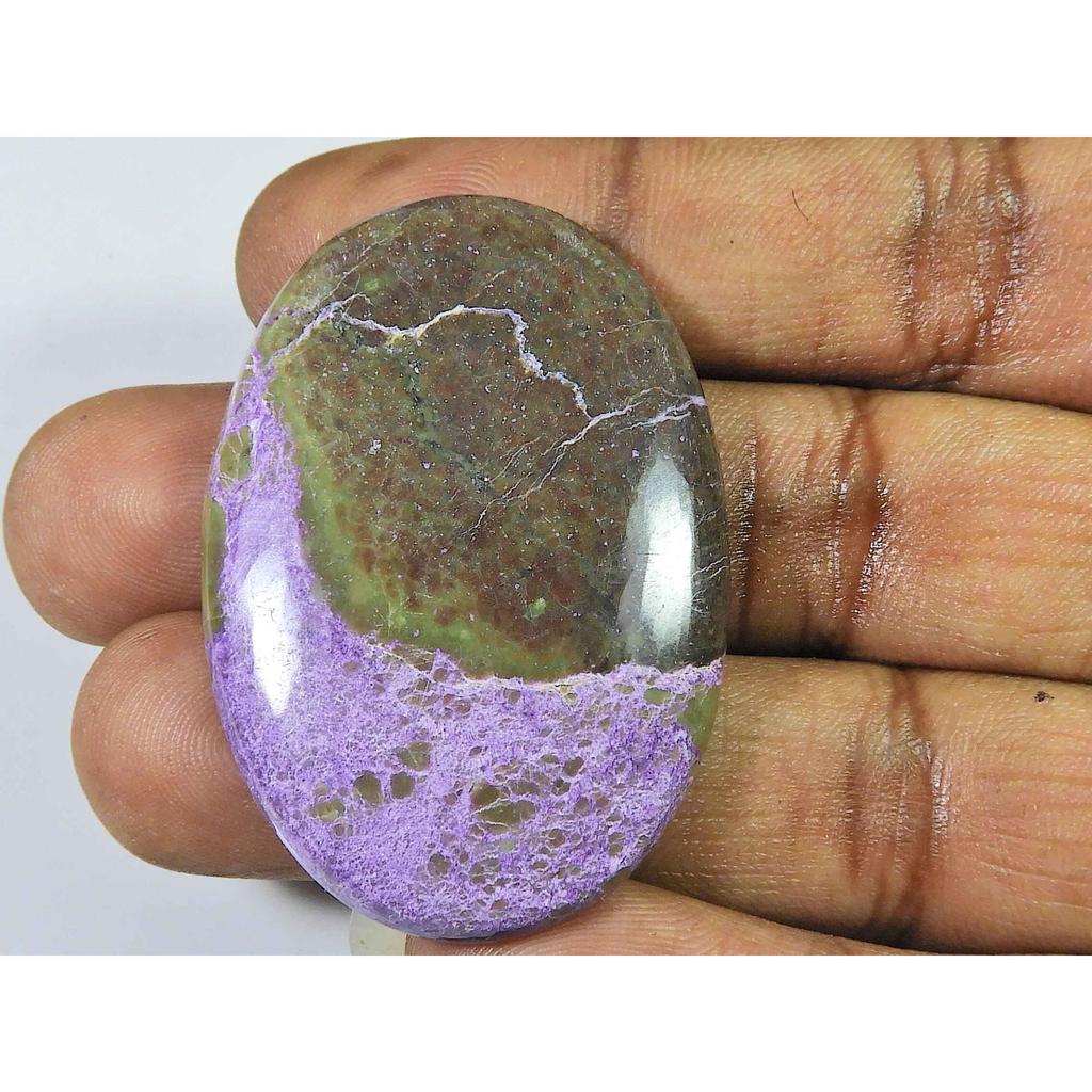 32X46MM Natural Stichtite?Oval Crystal Cabochon loose Gemstone Reiki 68Cts. SK-2563