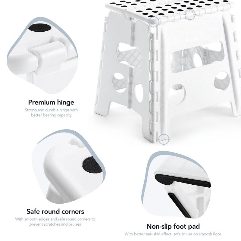 Portable Lightweight Non-Slip 1pc Foldable Step Stool - with Handle for Outdoor Camping, Fishing, Picnics and Trips - Christmas Gift