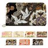 Pine Coin Case with Round Perfect for Elegant and Featuring Michinaga and a Crane with Floral Design [leo&aoi] Nishijin-ori Zipper, Kimono,