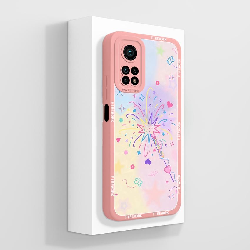 Handyhülle für Xiaomi Mi 10T 11T Pro Lite Mi 10 11 11X 11i Aromatische Blumenmuster Flüssigsilikon Weiche Stoßstange Stoßfeste Hülle für Xiaomi Stoßstangen-Taschen