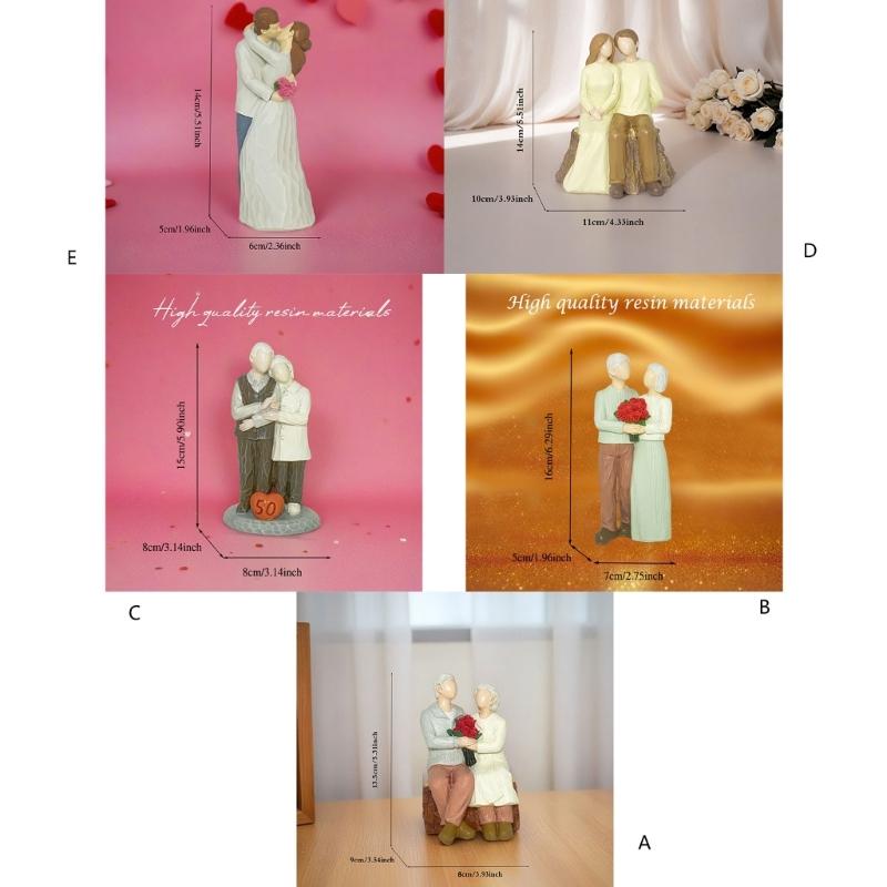 Sweet Loving Elderly Couple Figurine Sculpture for Romantics Home Decors and Wedding Anniversary Valentines Day Gift