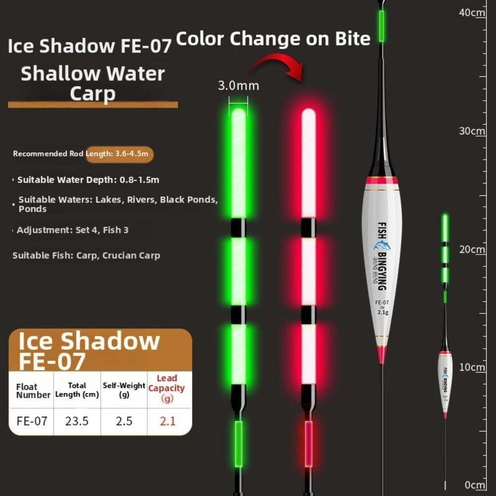 Intelligenter Elektronischer Schwimmer Bisshaken Verfärbung Leuchtender Angelköder Schwimmer Schwarmfischen