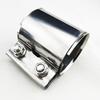 Stainless Steel 1.65-3.0"Exhaust Pipe Connector Tube Adapter Joiner Sleeve Clamp Exhaust Tube Pipe Connector Joiner Length 87mm
