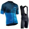 Mens Cycling Jersey Set With Straps Short Sleeve Slim Fit Bike Wear