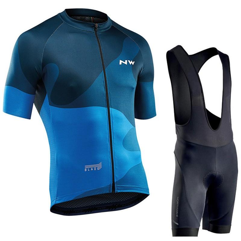 Mens Cycling Jersey Set With Straps Short Sleeve Slim Fit Bike Wear