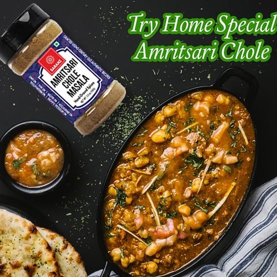 SARANZ Amritsari Chole Masala Perfect for Cooking, Ready To Use, No Added Colours, Spice Powders and Masalas, Chana Chole Masala-100 Grams