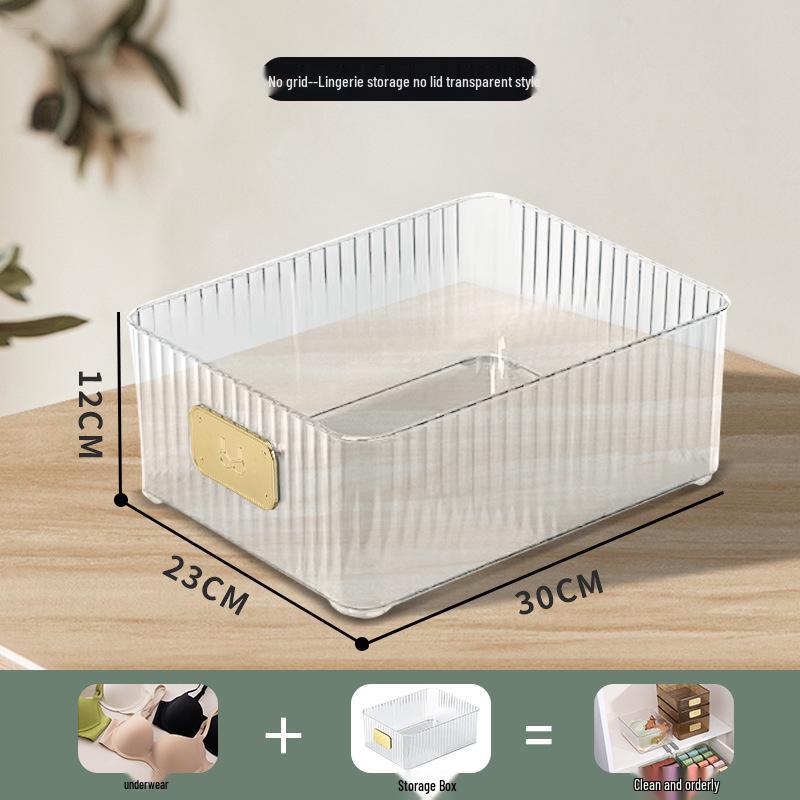 Multifunctional Plastic Underwear Storage Box with Lid – Organizer for Bras, Socks, and Underpants