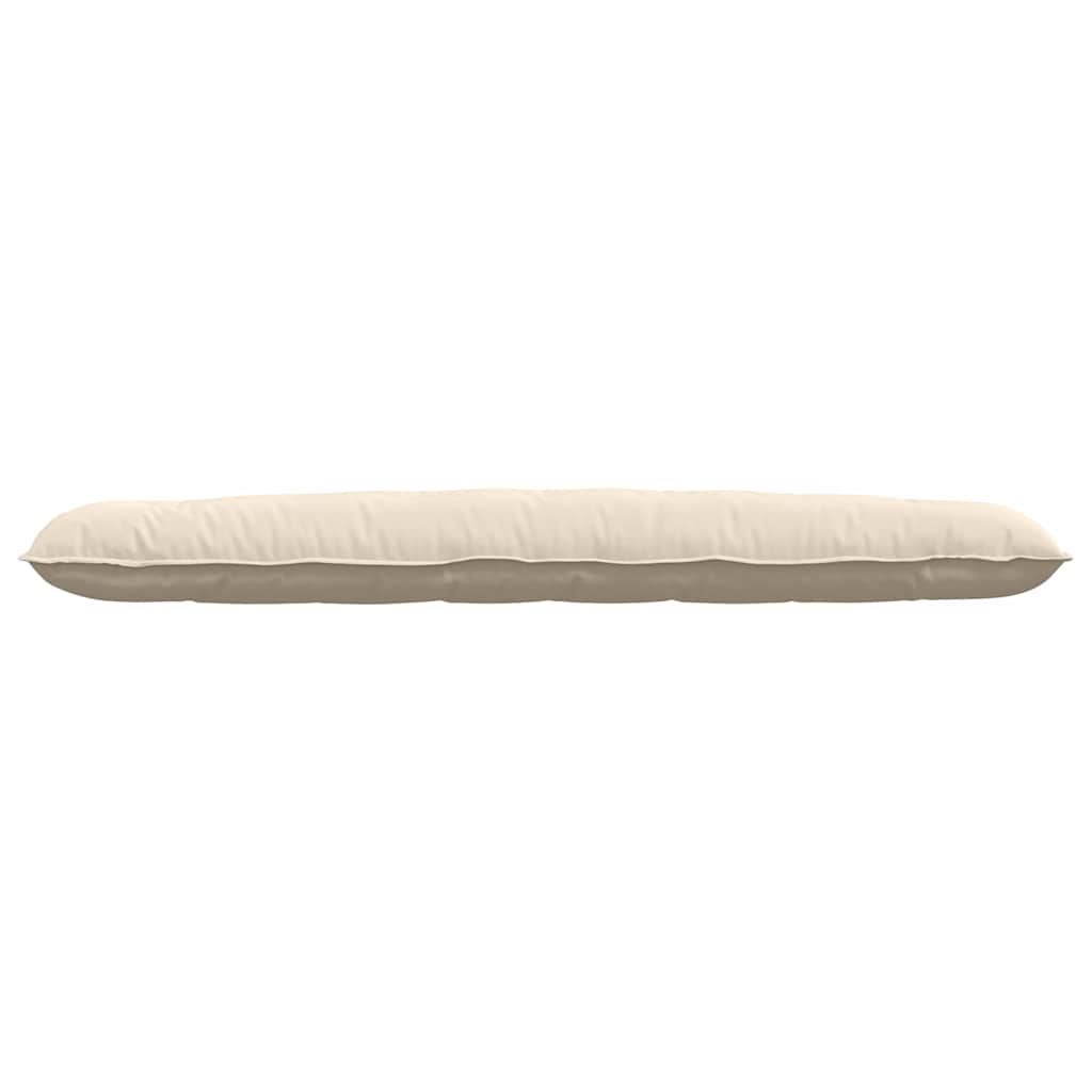 Back Cushion Beige 200 X 50 Cm Microfiber Fabric