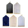 Embossed Prayer Mat Islamic Flannel Prayer Rug Portable Anti-Slip Padded