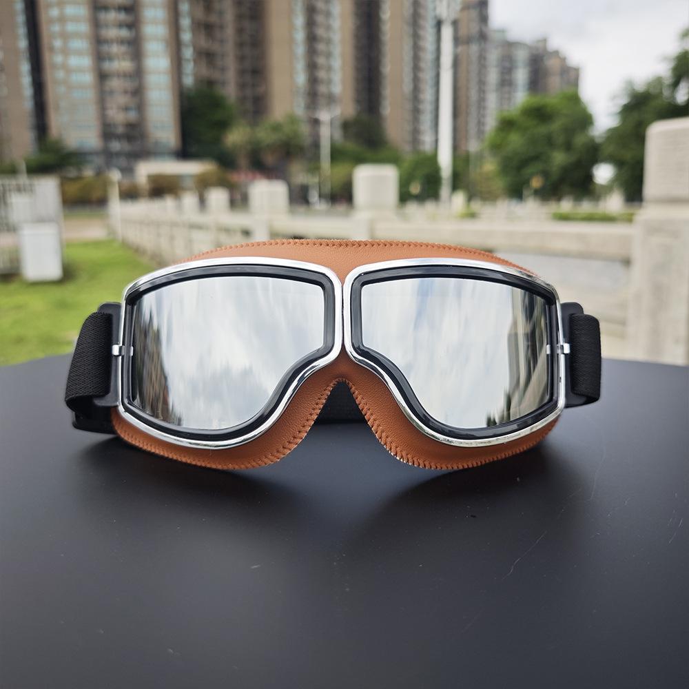 Motorcycle glasses, windproof riding helmet goggles, dustproof off-road motorcycle protective eyewear, Harley vintage sunglasses