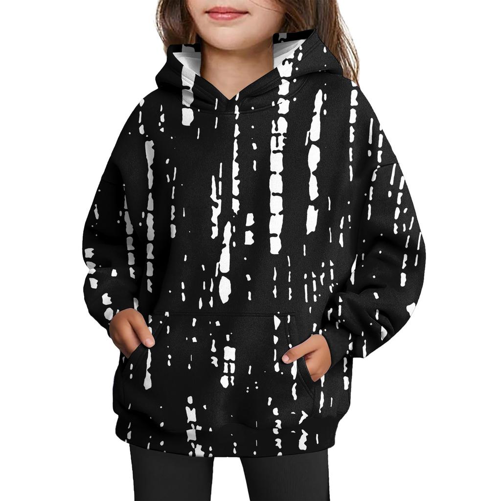 Girls' Hooded Tie-Dye Sweatshirt - Pullover Print Top