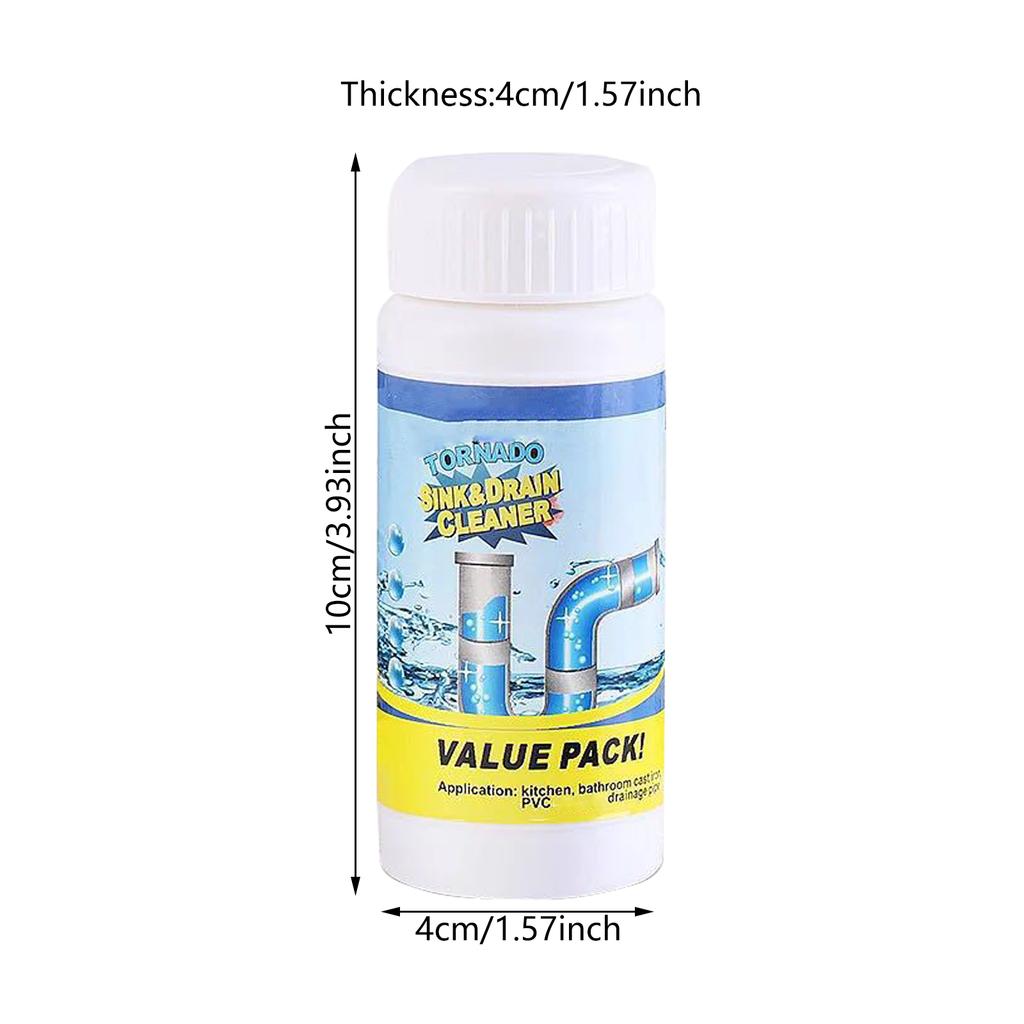 Drain Cleaner Powder for Kitchen and Bathroom Unblocking Pipe Odor Removal Non Corrosive Formula