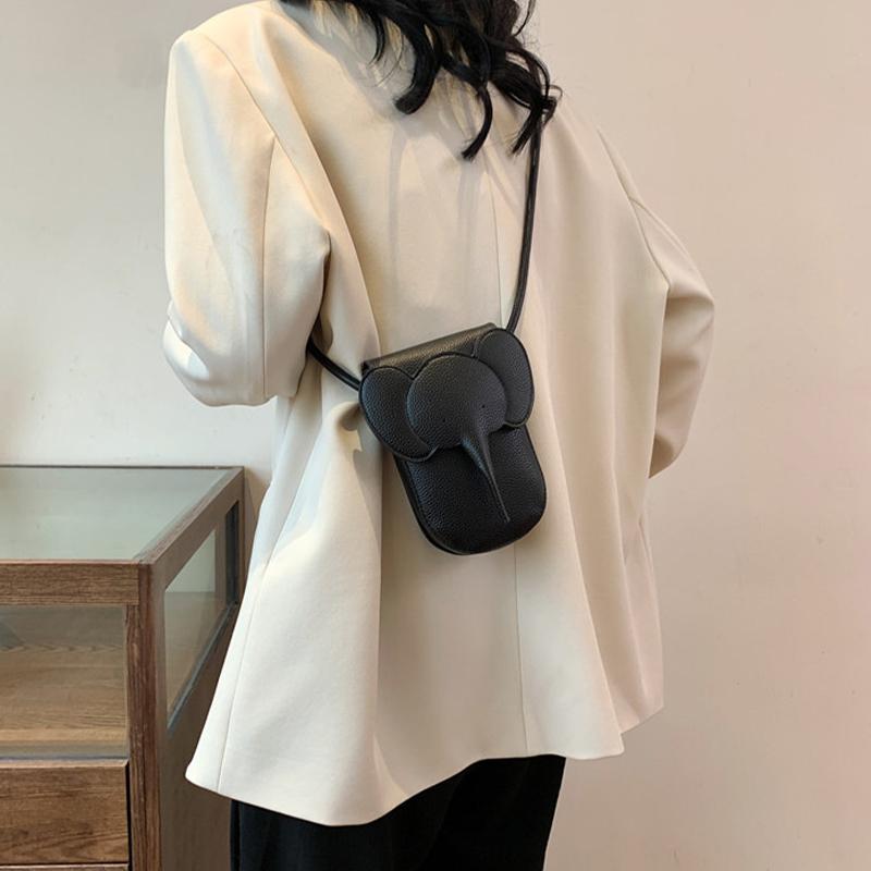 PU-Leder Baby Elefant Münzbörse Damen Tasche Anhänger Kreativer Kartenhalter Aufbewahrung Lippenstift Umschlag Reißverschluss Geldbörse