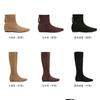 Sheepskin~ Korean retro suede versatile~ 5cm inner height increase minimalist small square head rear zipper thin boots short boots women