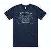 Levelled Up To Daddy T Shirt Funny Fathers Day Dad Gaming Gamers Geek