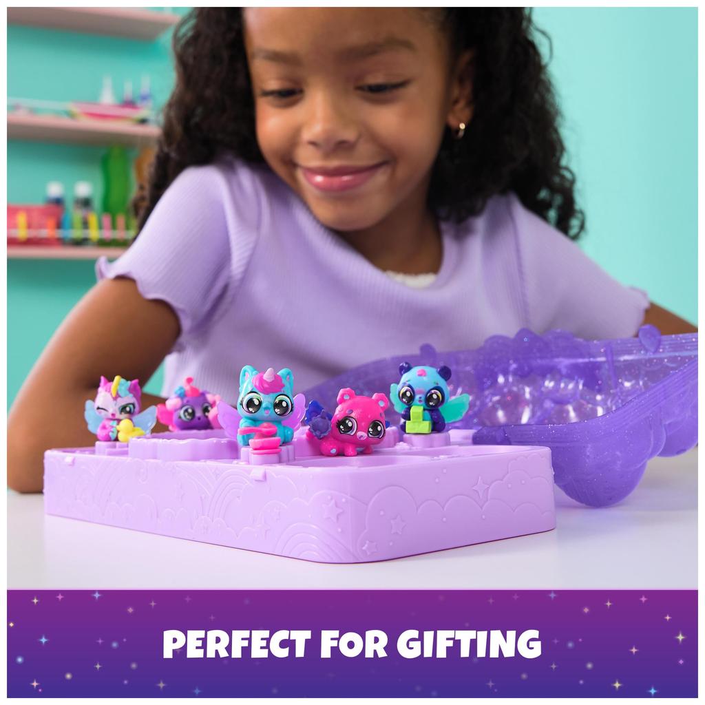 Hatchimals Alive, Neon Rainbow Egg Carton Toy with 5 Minifigures, Color Reveal Eggs & 11 Accessories, Kids Toy for Girls & Boys Ages 3+
