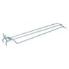 Double Hanger with Arm for EURO Mega-M Perforated Price Tag L-30cm Fi4 Zinc N