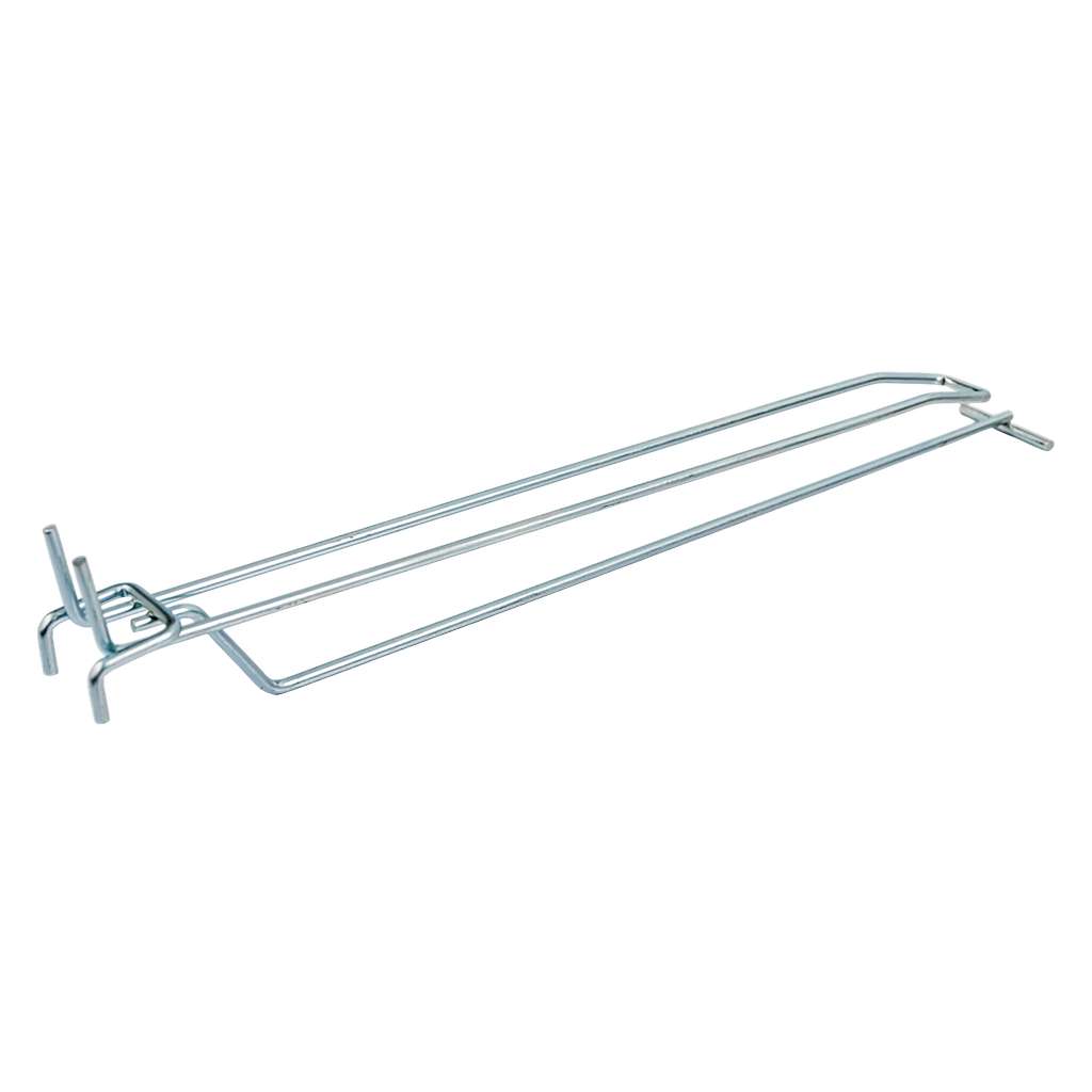 Double Hanger with Arm for EURO Mega-M Perforated Price Tag L-30cm Fi4 Zinc N