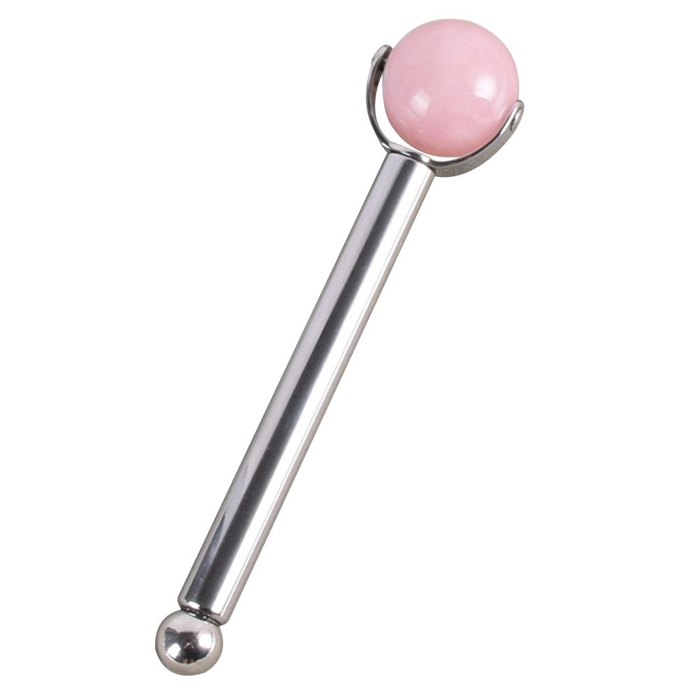 

Natural Face Massager Roller Pink Crystal Stone Body Massager Anti Wrinkle Face-lift Beauty Tool Jade Massage Roller#1