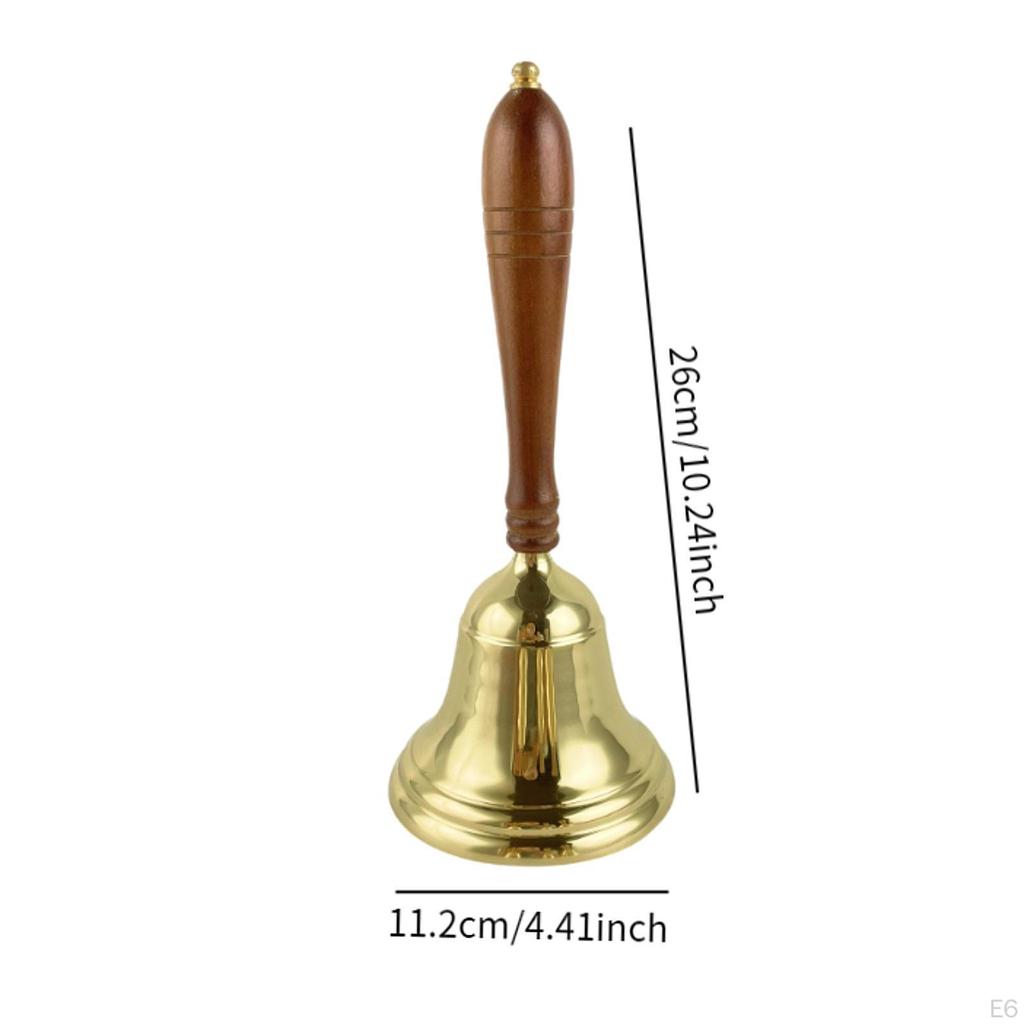 Messing Hand Glocke Dekoration Holz Griff Mittagessen Lehrer Dekorative Service für