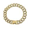 Cuban Chain Double Row Diamond Bracelet for Men & Women - Trendy Hip Hop Jewelry
