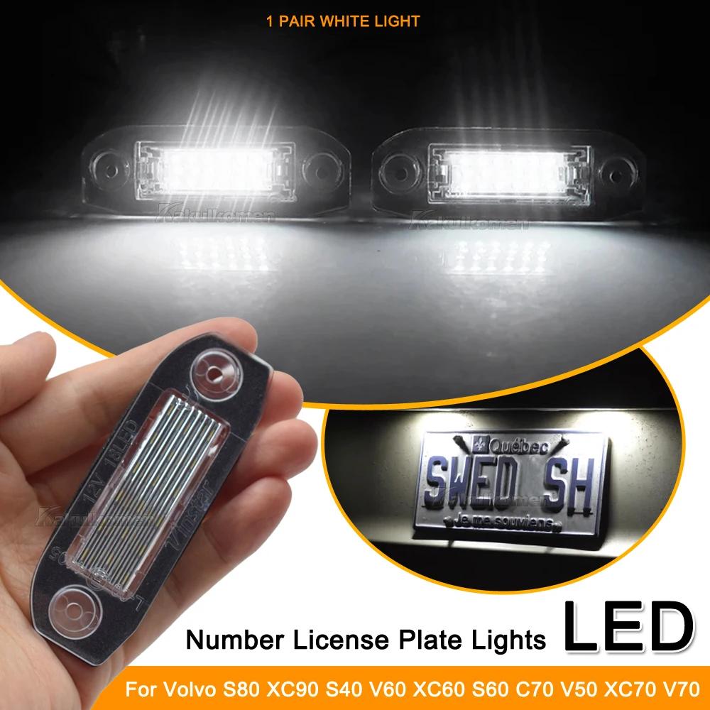Car-Styling 12V 2 Pcs Car License Plate Number Lights LED Canbus Error Free For Volvo S80 XC90 S40 V60 XC60 S60 C70 V50 XC70 V70