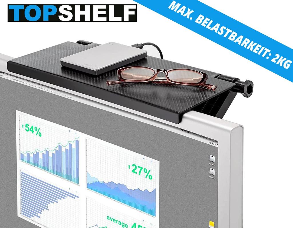 TOPSHELF Universal Skjermhylle Skjermoppbevaringshylle Skjerm PC TV