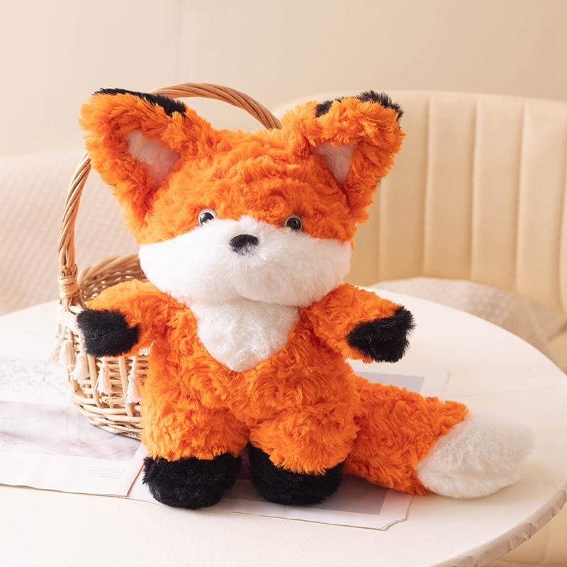 40cm Soft Fluffy Fox Plush Toy Cute Cartoon Animal Fox Stuffed Doll Girls Lover Valentine's Gift Kawaii Sofa Decor Pillows