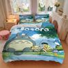 Neighbor Totoro Adventure Print 3Pcs Bedding Setduvet Cover With 2 Bedropillowcase Home Birthday Gift