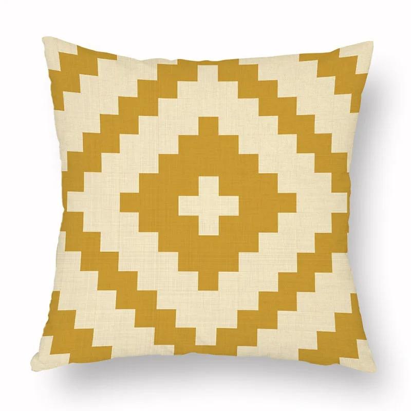 Office Living Room Home Pillowcase Geometric Exotic Ethnic Style Pattern Pillowcase Car Ornaments