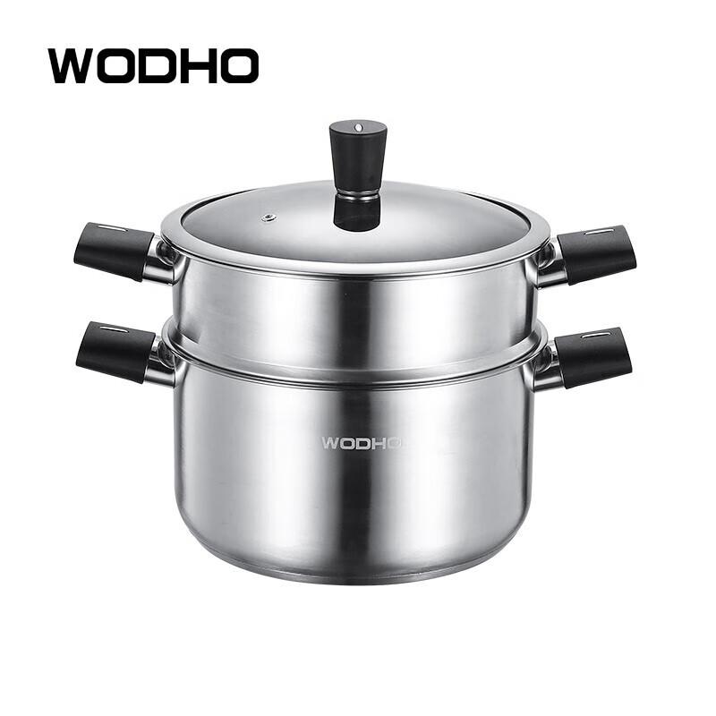 WODHO 304 Stainless Steel Double Steamer