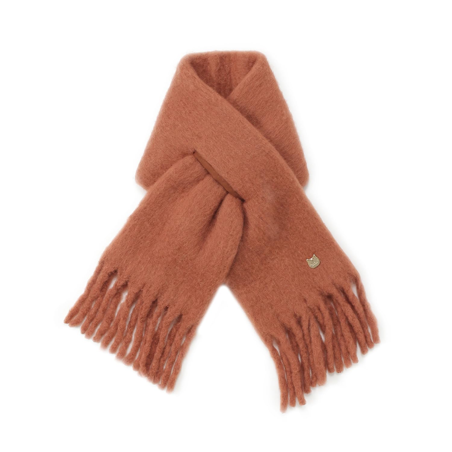 Шарф-снуд PAUL & JOE ACCESSOIRES Volume Scarf, Смесь шерсти, Однотонный, 52168, Терракотовый