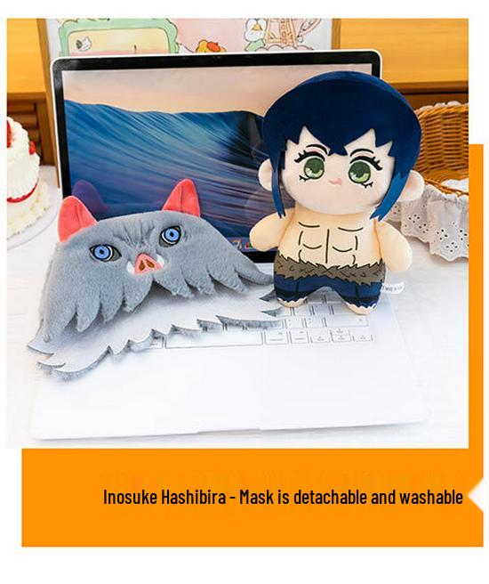 Large Sitting Pose Demon Slayer Plush Dolls - Tanjiro, Nezuko, Inosuke Gift