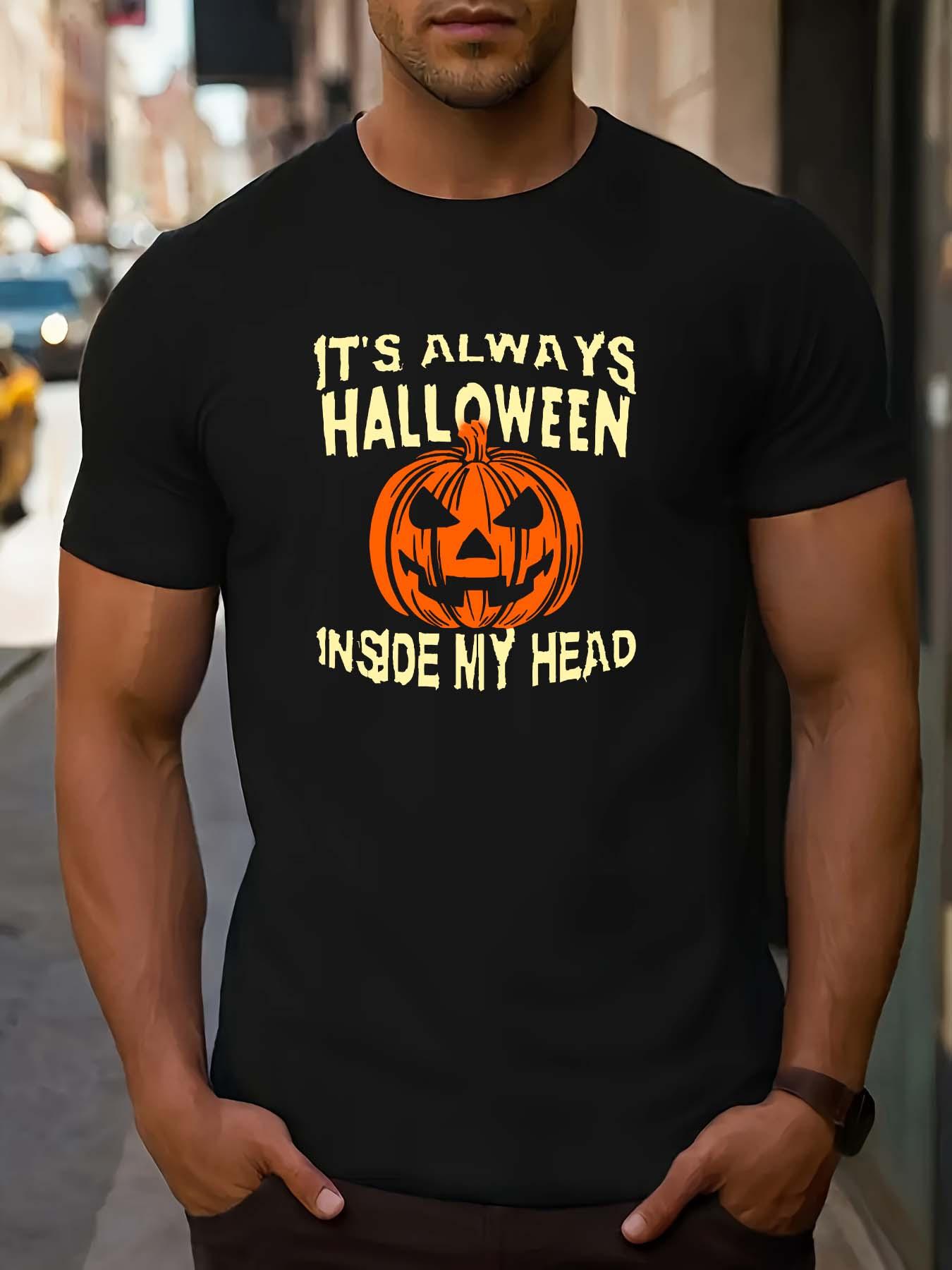 1pc Halloween Pumpkin Graphic Casual T-shirt XXL