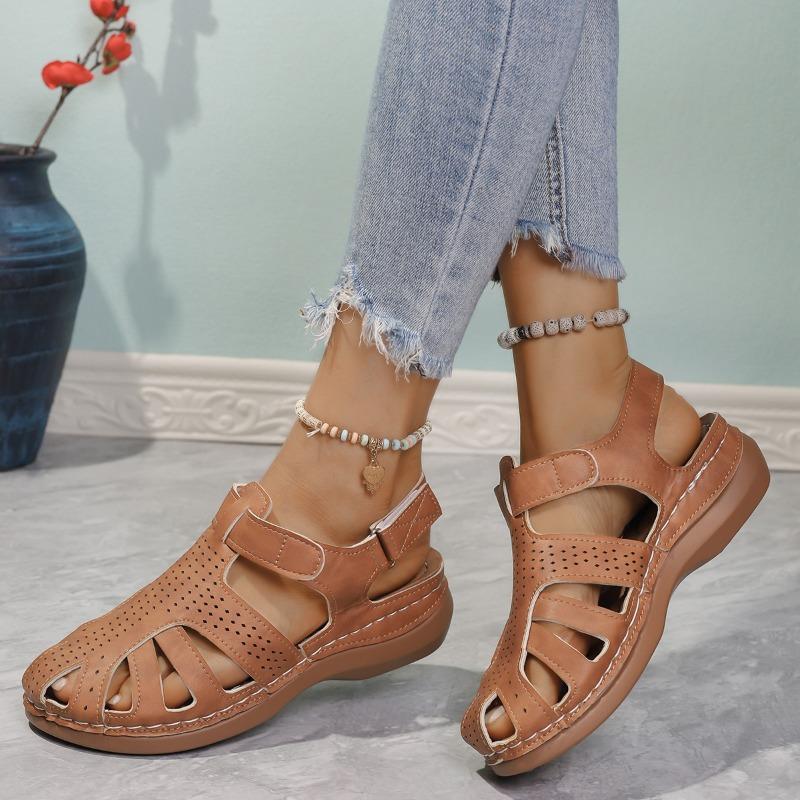 Buty damskie Nowe sandały damskie z paskiem na klamrę Modne sandały Baotou Casual Damskie letnie sandały w dużych rozmiarach