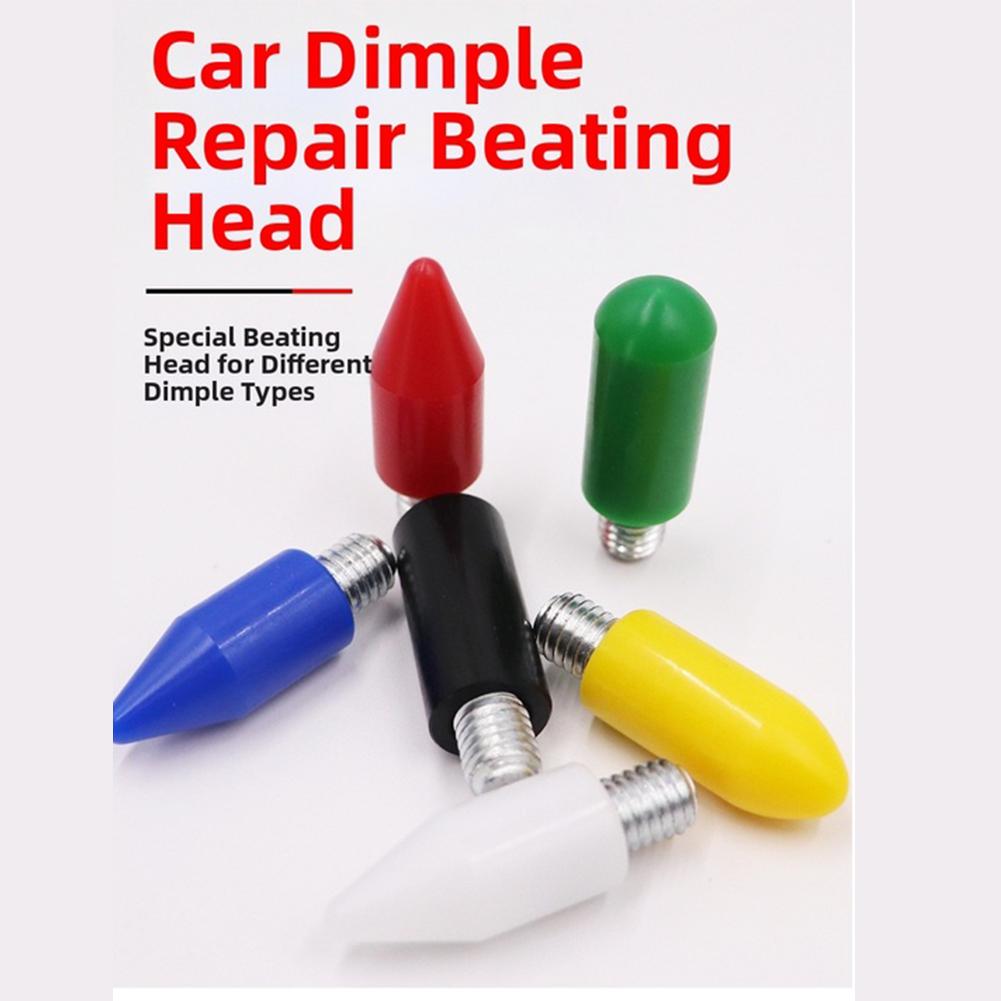 6 Pcs Car Dent Repair Seamless Repair Full M8 Replacement Pen Head Flat Nylon Tip Polyoxymethylene Dent Repair Tool