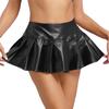 Womens Ladies Miniskirts Leather High Waist Pleated Mini Skirt Cocktail Party Sexy Clubwear Short Skirts