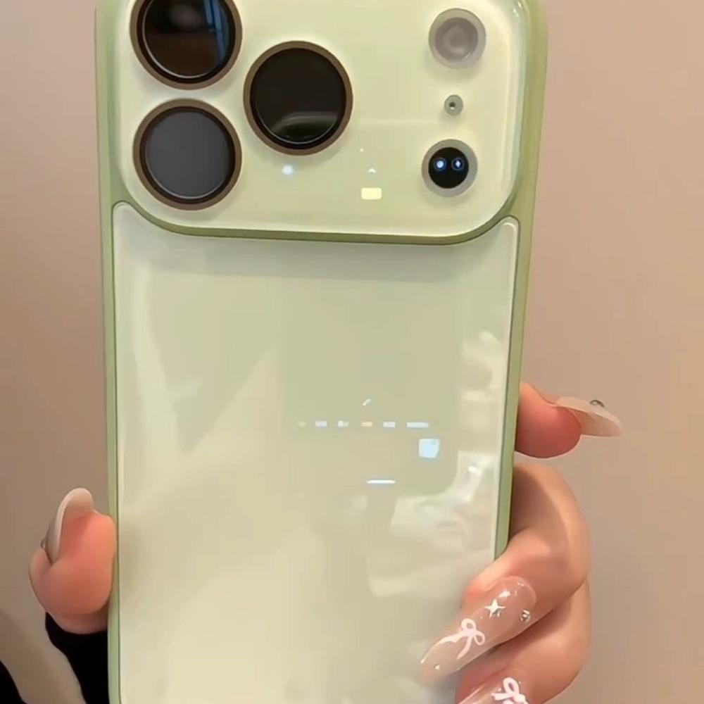 

Korean high-end candy-colored glass case is suitable for Apple 17promax mobile phone protective case, women s iphone16 new all-inclusive anti-drop iPhone 13Pro Max